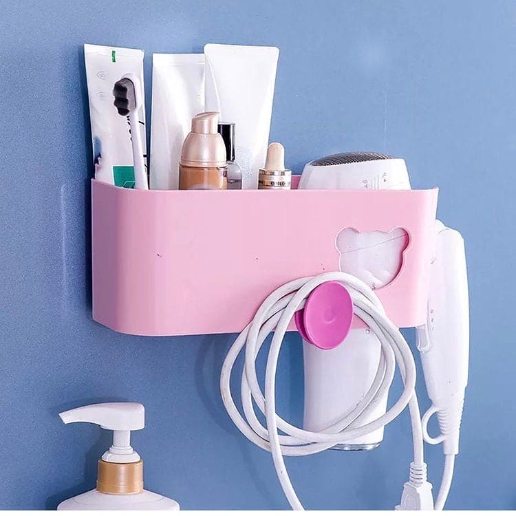 Wall Mounted Blow Dryer Holder Hair Dryer Bathroom Storage Rack Wall Mounted Blow Dryer Holder Hair Dryer Bathroom Storage Rack